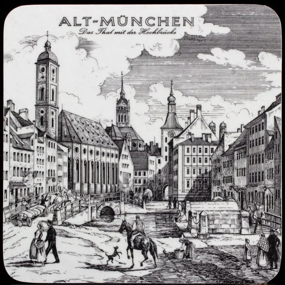 Vintage Alt-München Coasters By Schuberth  Set Of 4 - Picture 5 of 8